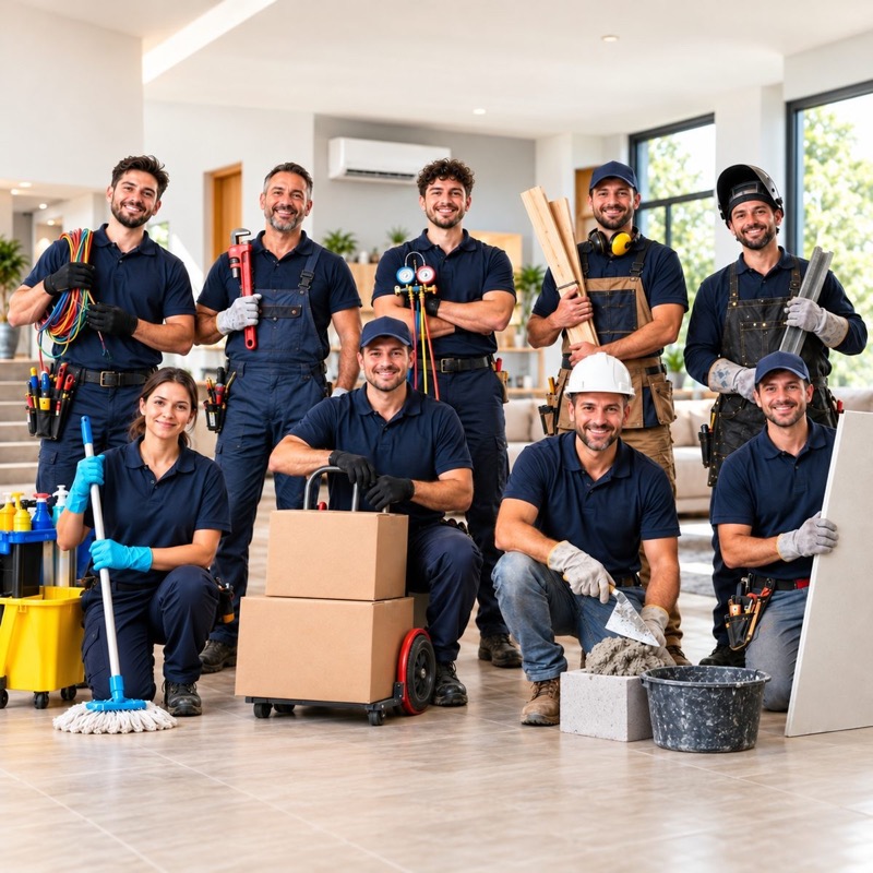 Il team di tecnici GS Manutenzioni 360° al lavoro in una casa a Milano